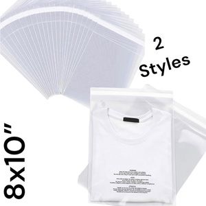 200 8x10 Clear Poly Bags Self sealing Craft bag Variety Pack - clear mailers